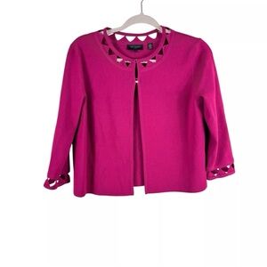 Ted Baker London Pink Cardigan with Triangle Cutouts